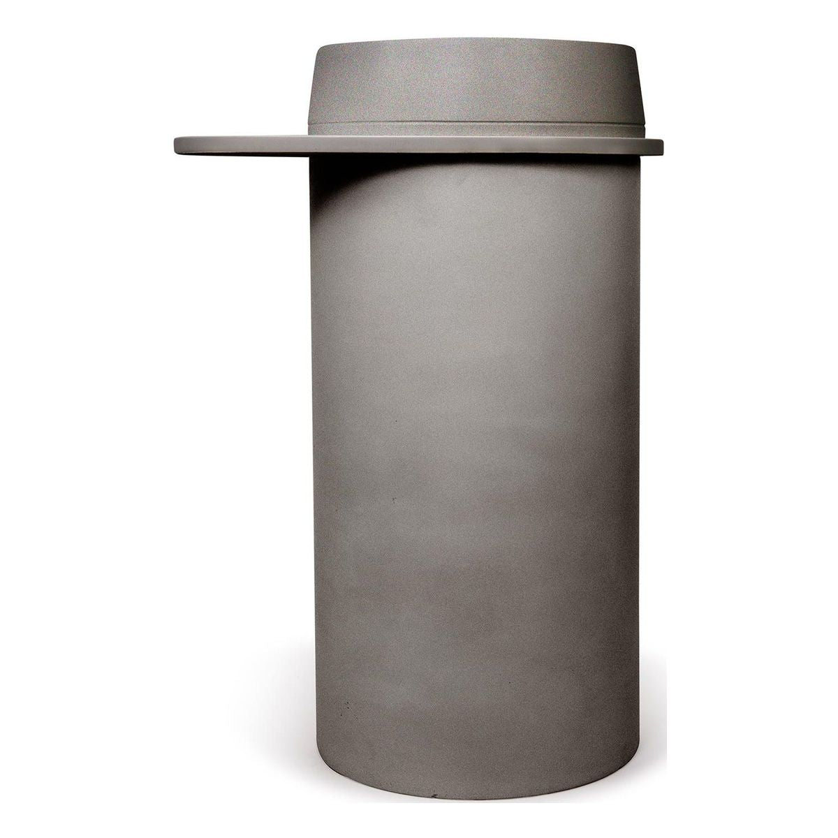 Nood Cylinder Funl Basin in Mid Tone Grey