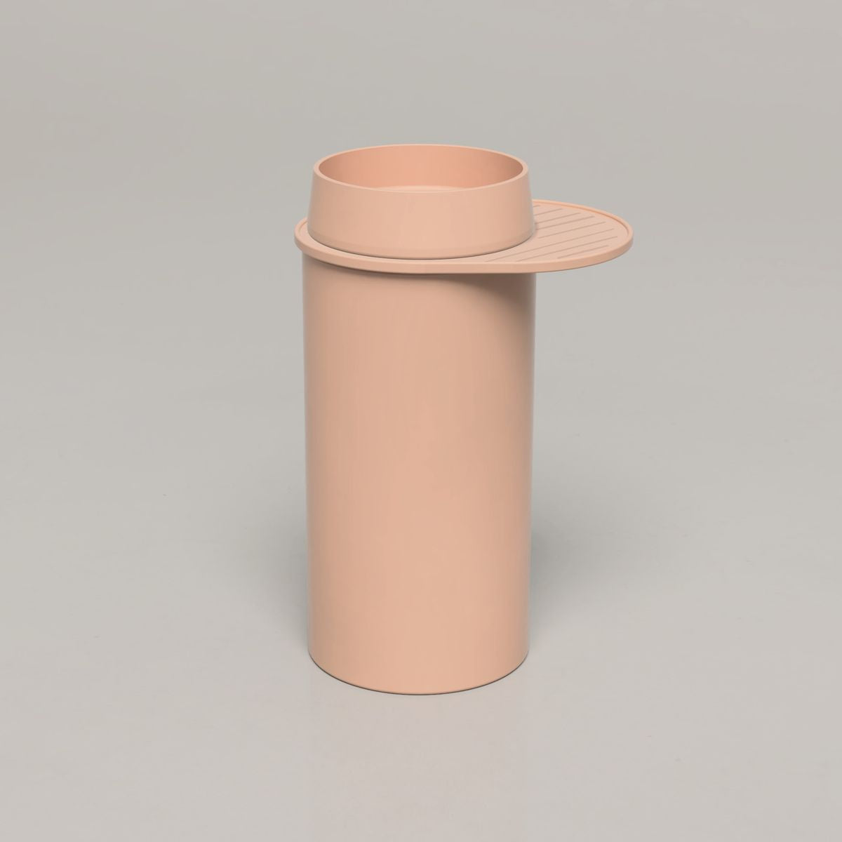 Nood Cylinder With Tray Funl Basin in Pastel Peach