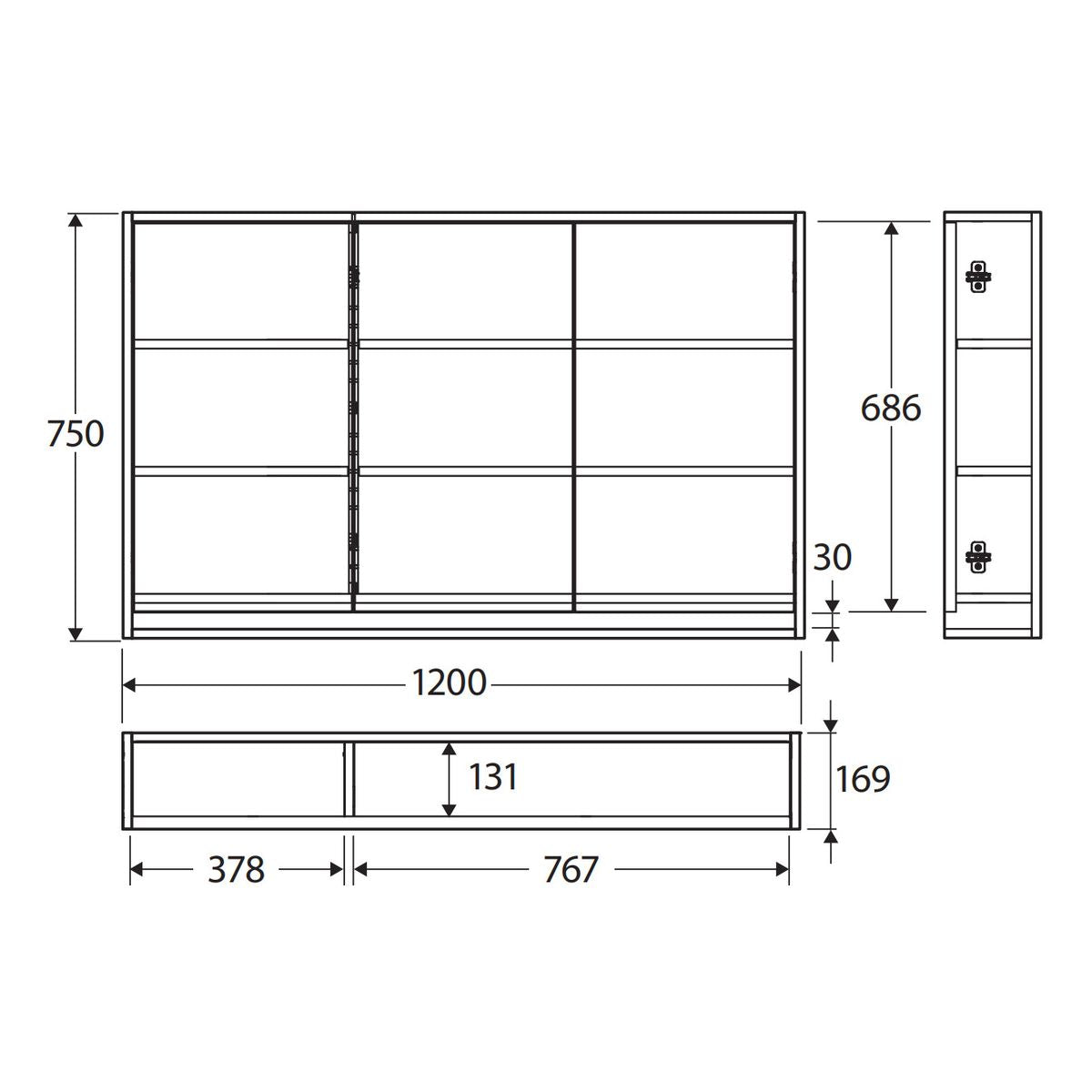 Fienza Faith Mirror Cabinet 1200 x 750mm