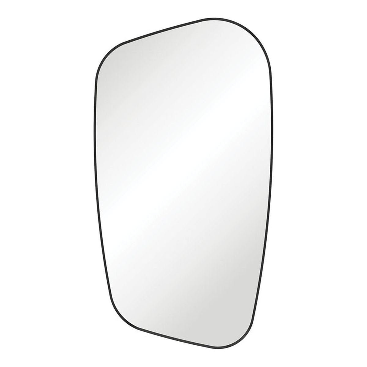 Fienza Capriccio Matte Black Asymmetrical Framed Mirror