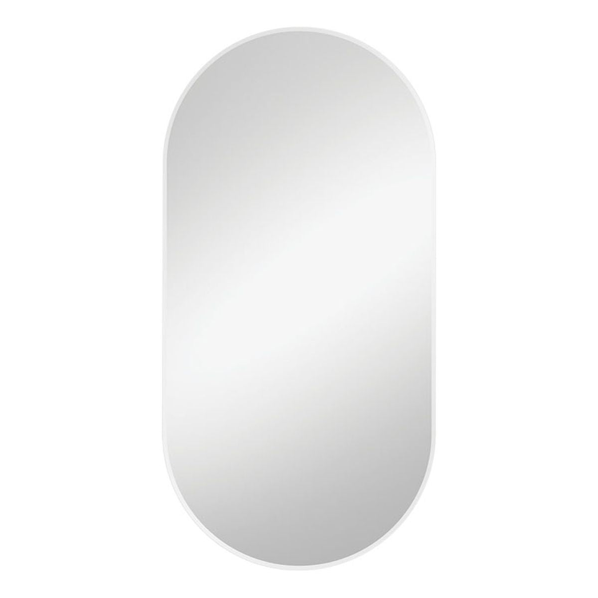 Empire Matte White Framed Mirror, 450 x 900mm