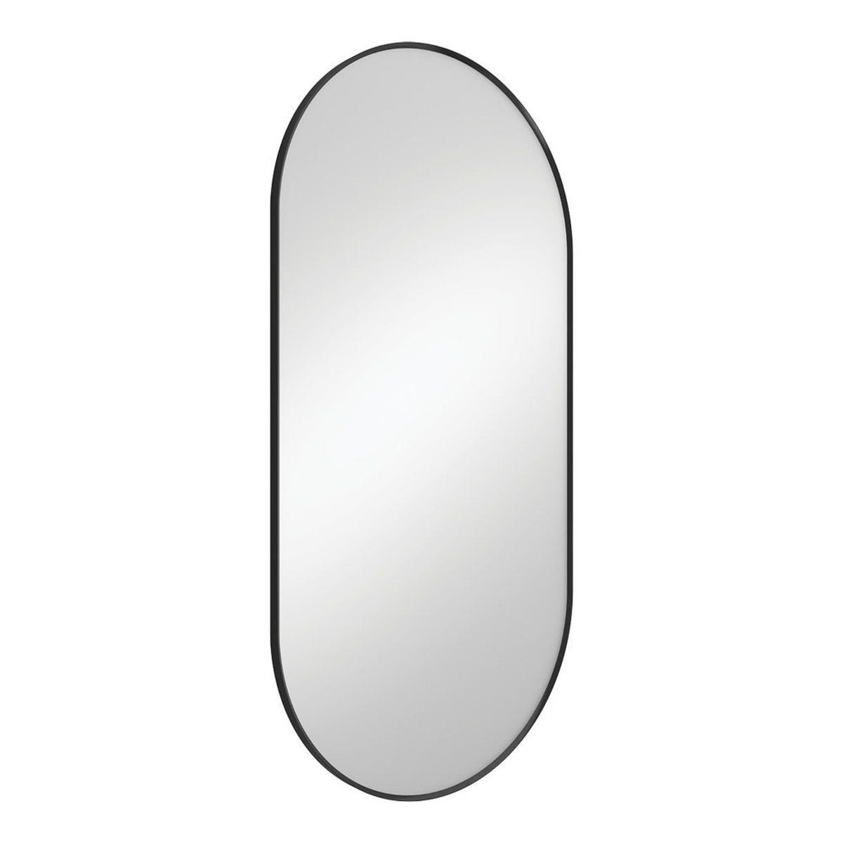 Fienza Empire Matte Black Framed Mirror, 600x1200mm