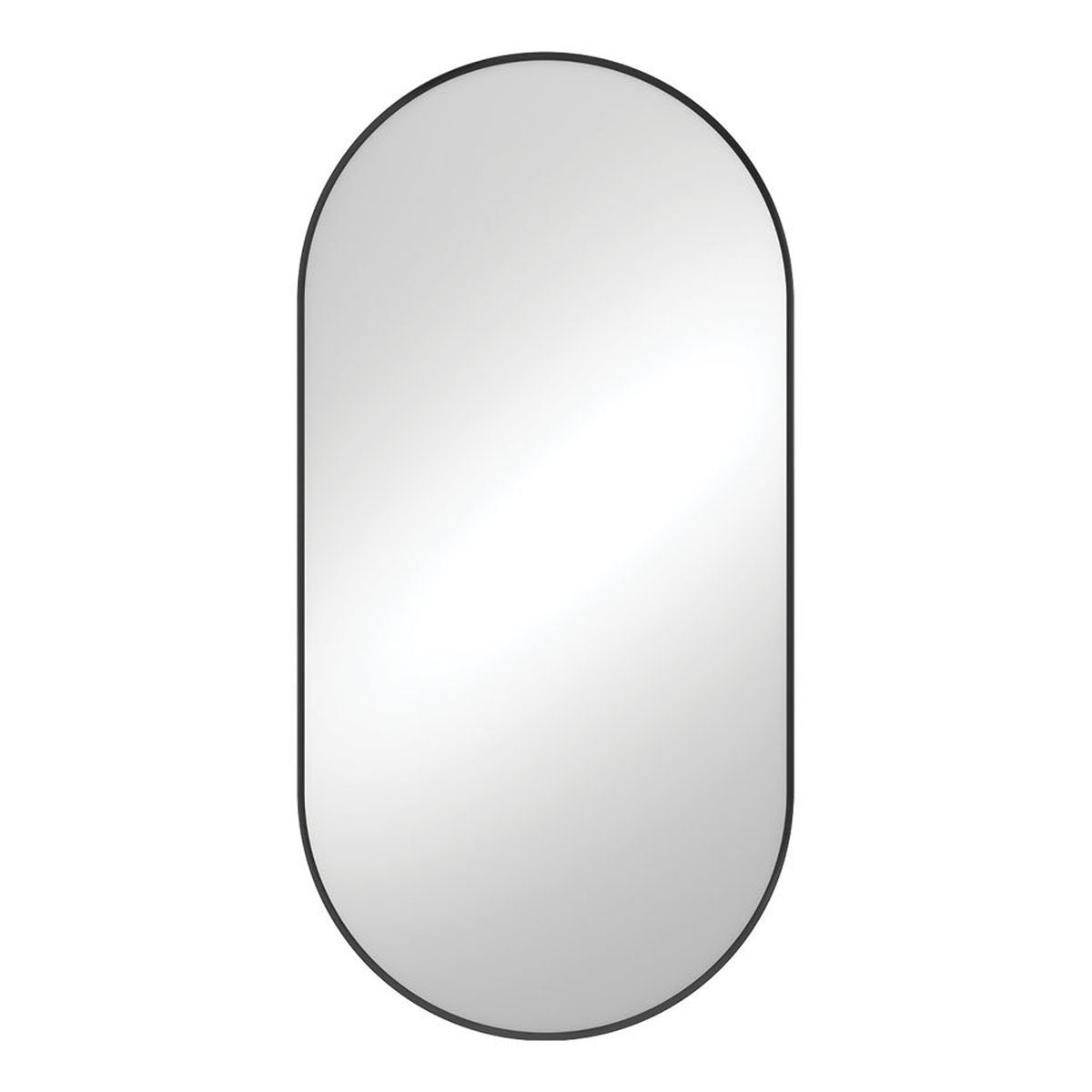 Fienza Empire Matte Black Framed Mirror, 600x1200mm