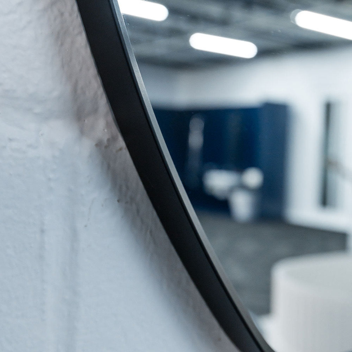Fienza Reba Matte Black Framed Mirror, 600mm