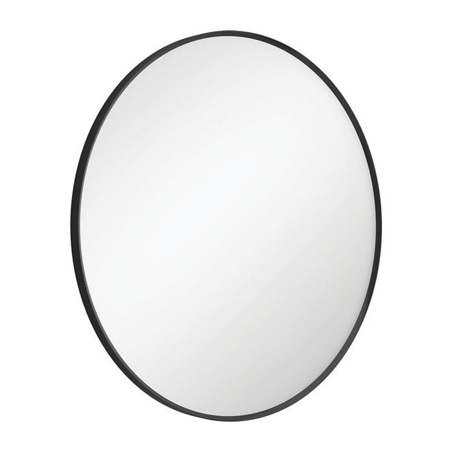 Fienza Reba Matte Black Framed Mirror, 600mm