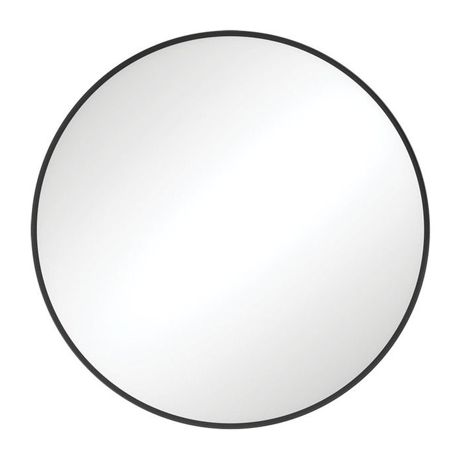 Fienza Reba Matte Black Framed Mirror, 600mm