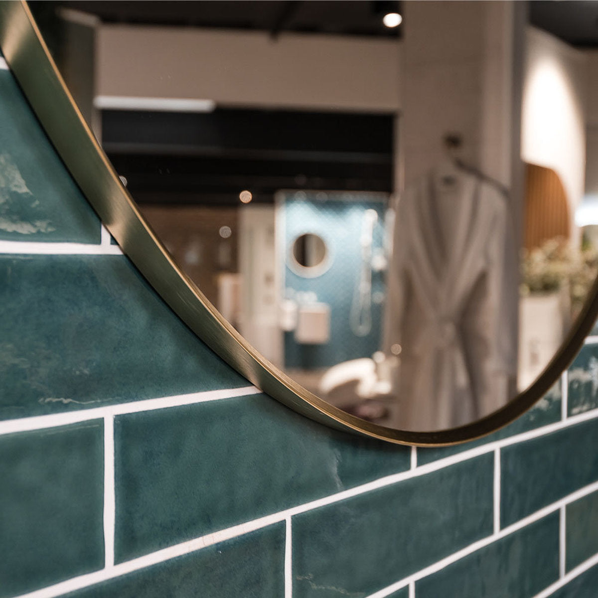 Fienza Reba Urban Brass Framed Mirror, 800mm