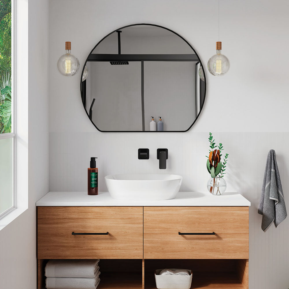 Fienza Sunrise c Round Framed Mirror
