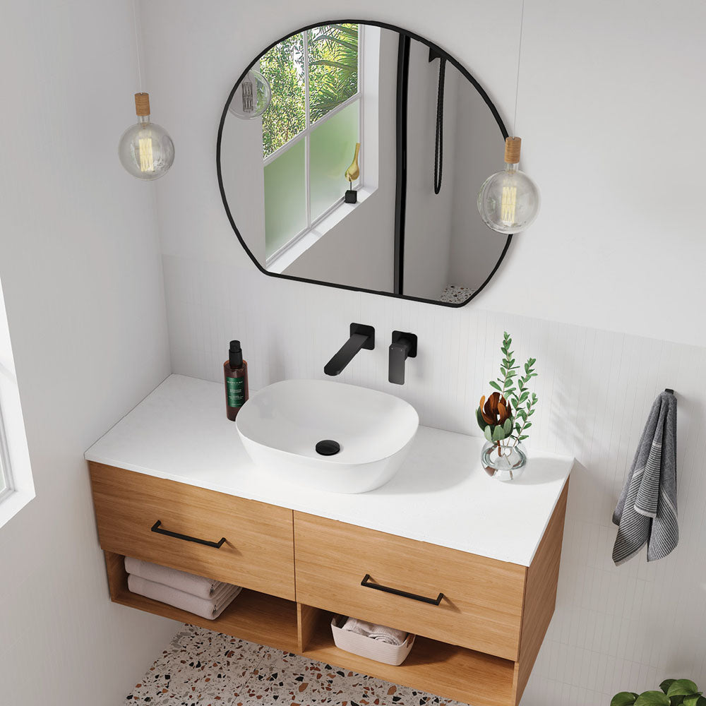 Fienza Sunrise c Round Framed Mirror