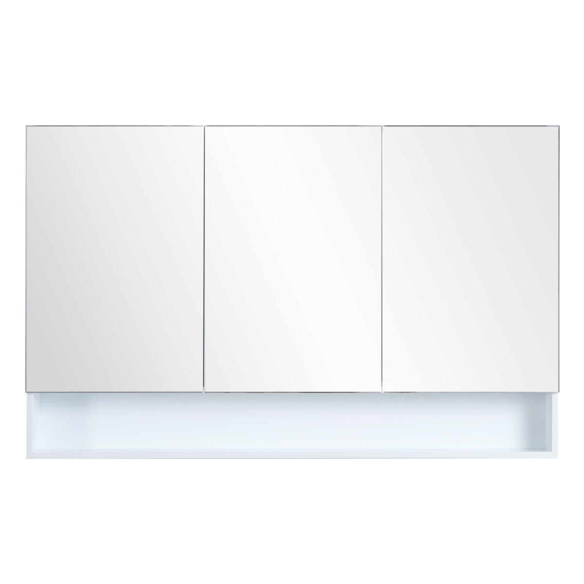 Fremantle Shaving Cabinet With Underneath Shelf, Matte White, 1200mm