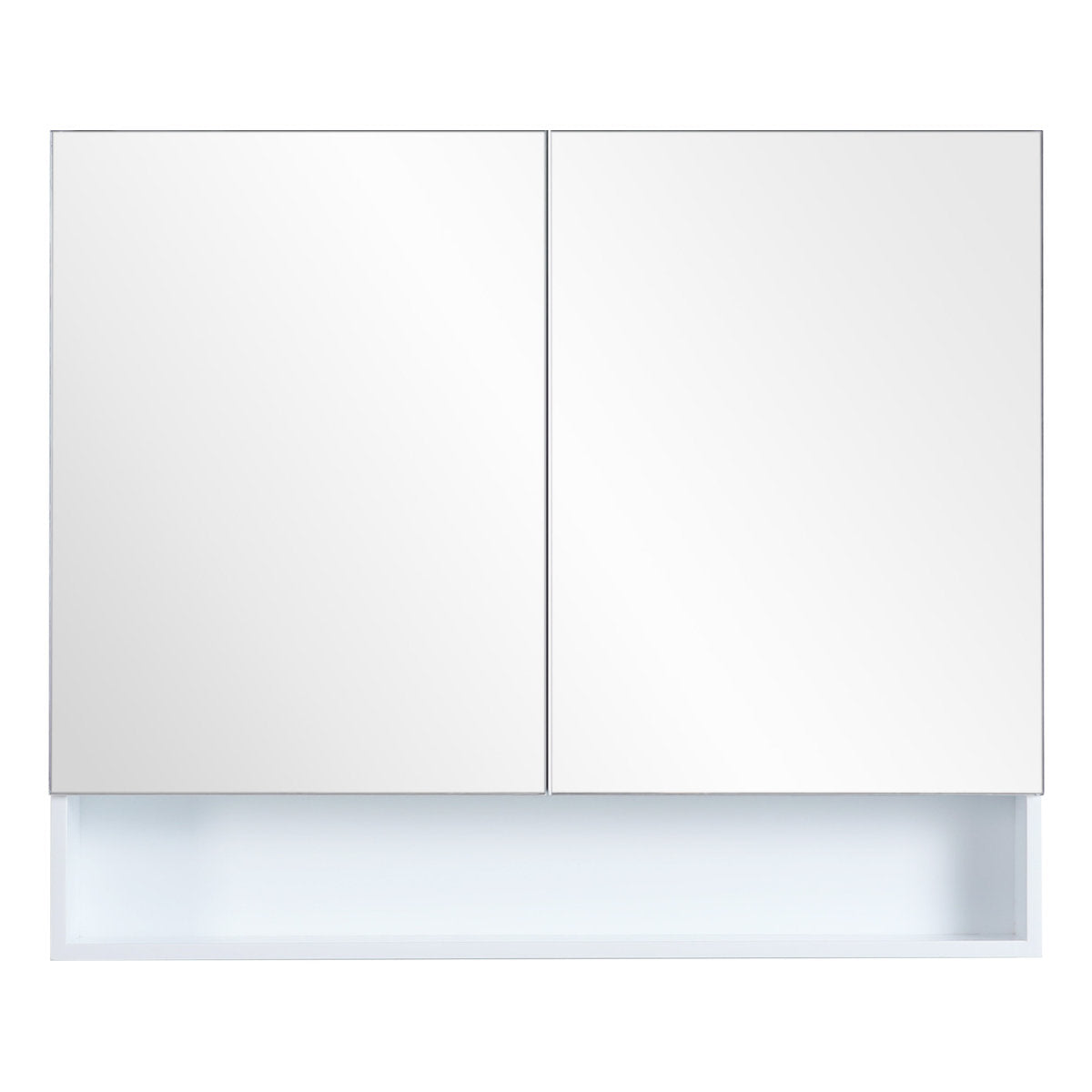 Fremantle Shaving Cabinet With Underneath Shelf, Matte White, 900mm