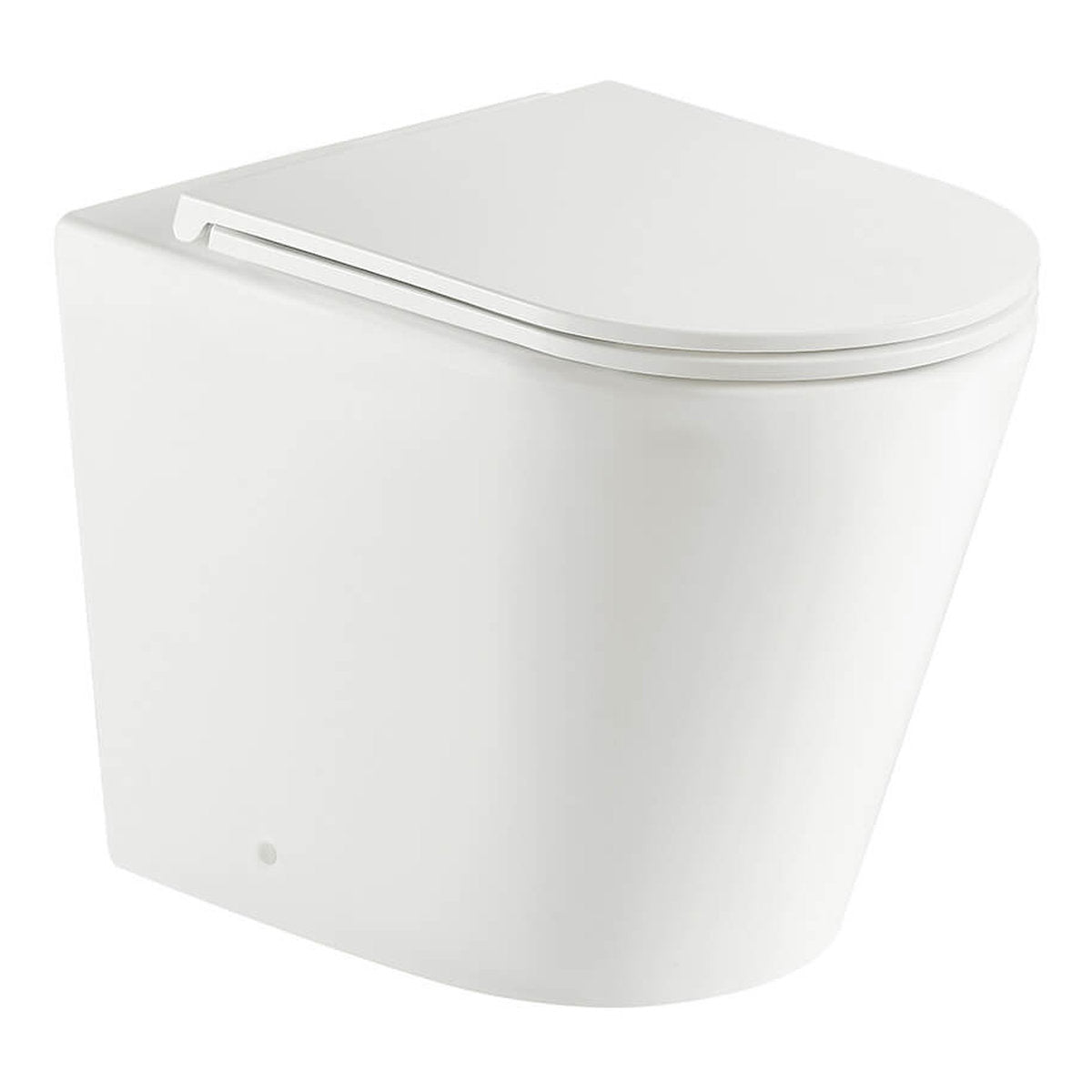Fino WhisperFlush Matte White Floor Pan with Thin Seat + In-wall Cistern