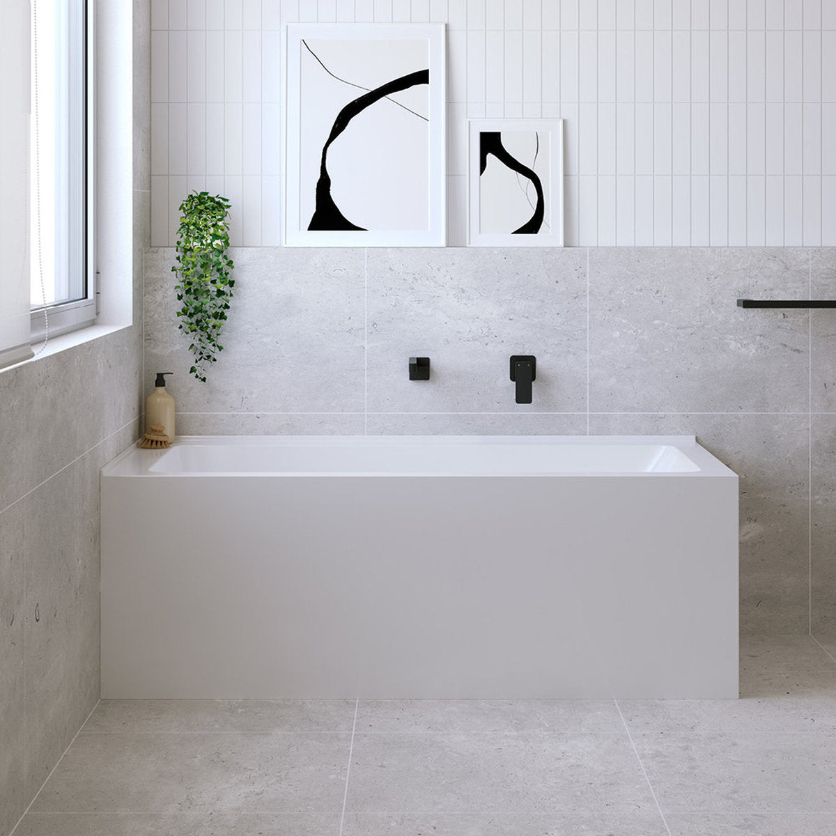 Fienza Sentor Right-Hand Acrylic Corner Bath, 1500mm