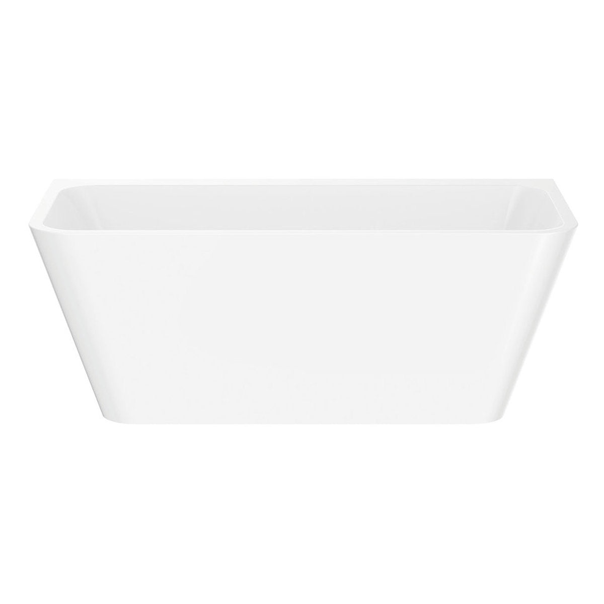Fienza Delta Back-To-Wall Acrylic Bath, Gloss White, 1500mm