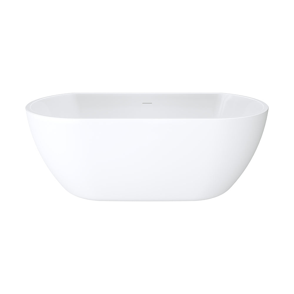 Dalia Back-to-Wall Acrylic Bath with Overflow, 1500mm