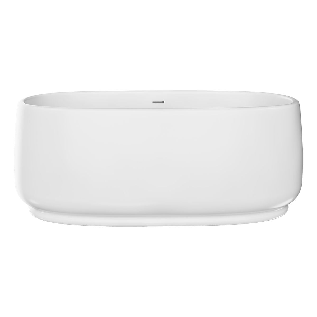 Fienza Eden Freestanding Acrylic Bath, 1550mm, Gloss White with Overflow
