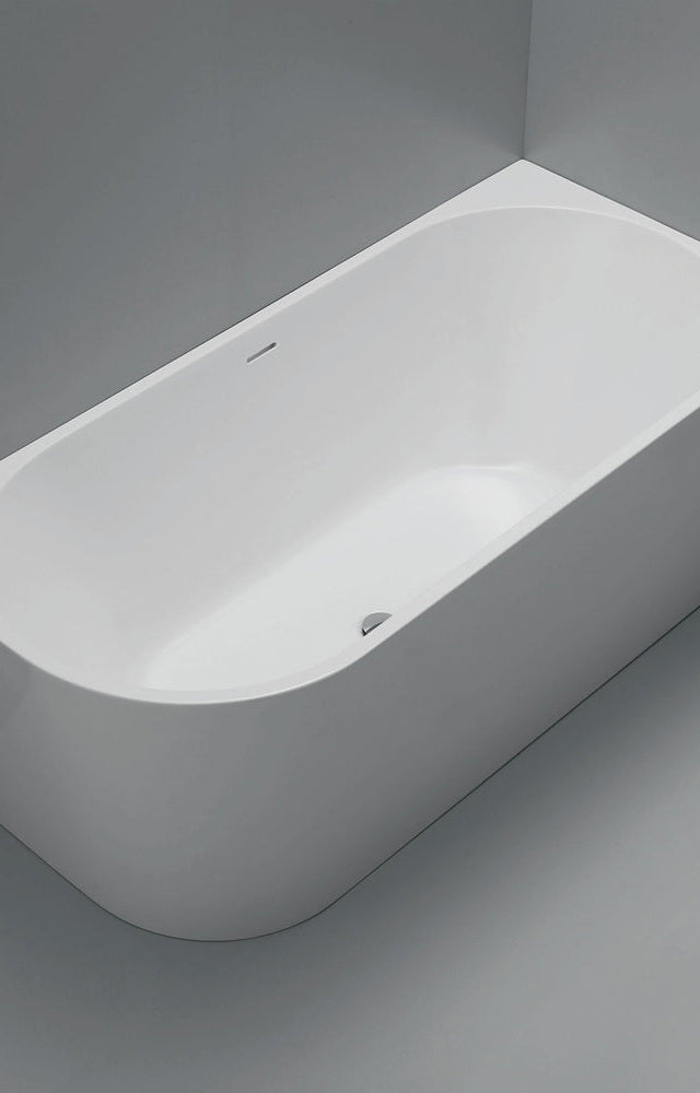 Isabella Left-Hand Acrylic Corner Bath with Overflow, Matte White, 1500mm