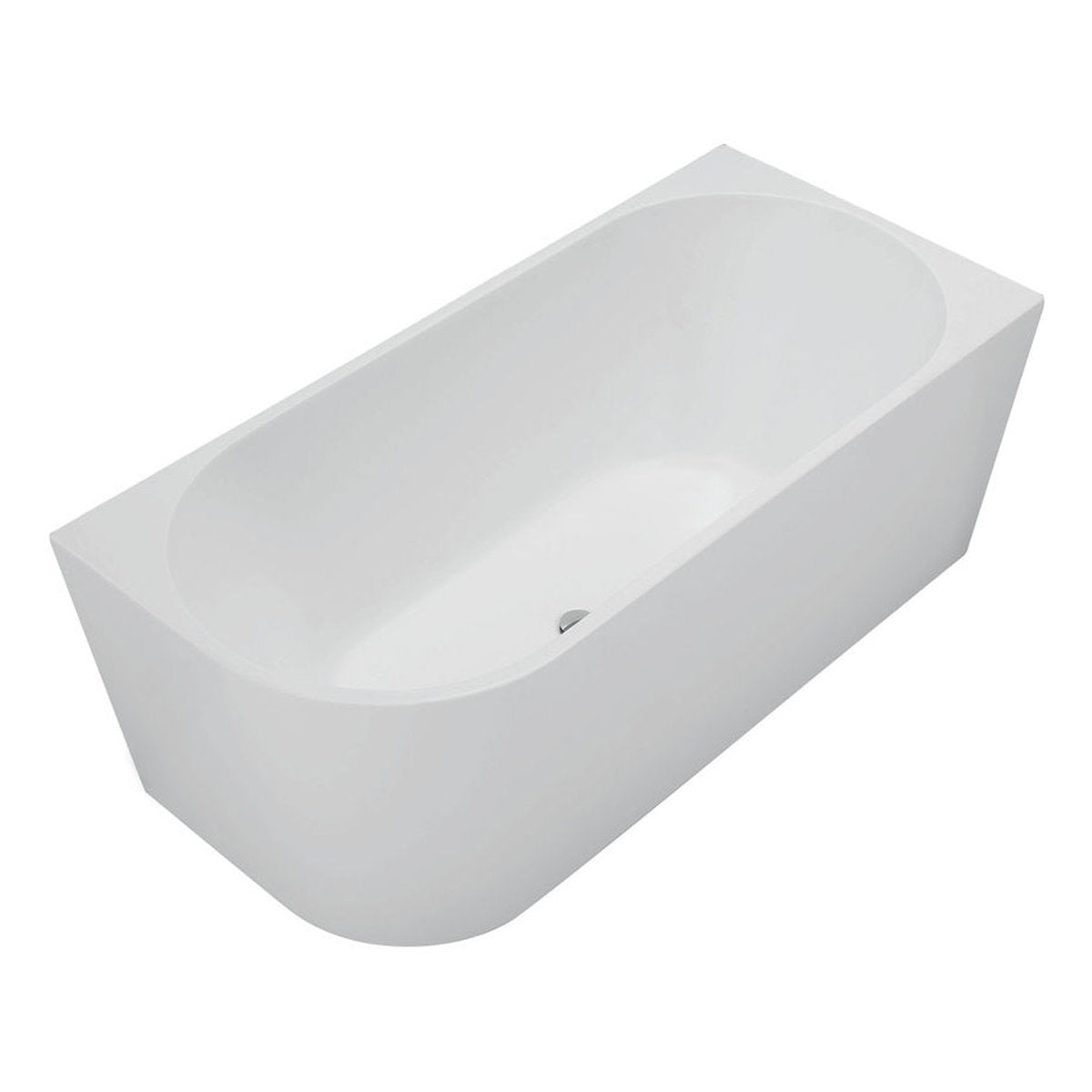 Fienza Isabella Left-Hand Acrylic Corner Bath, Matte White, 1500mm