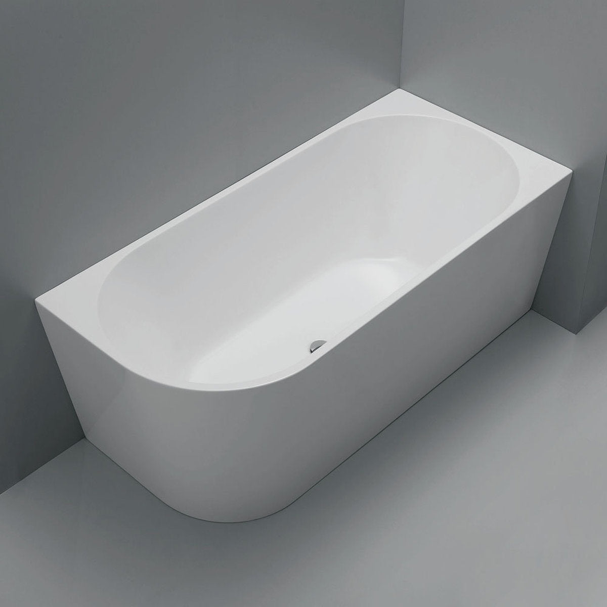 Fienza Isabella Left-Hand Acrylic Corner Bath, Matte White, 1500mm