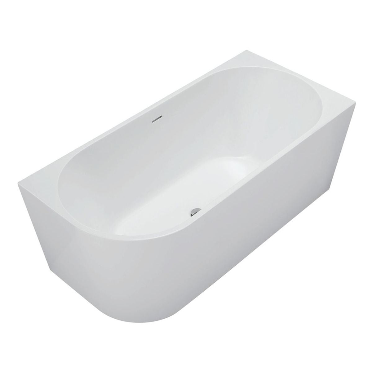 Isabella Left-Hand Acrylic Corner Bath with Overflow, Gloss White, 1500mm