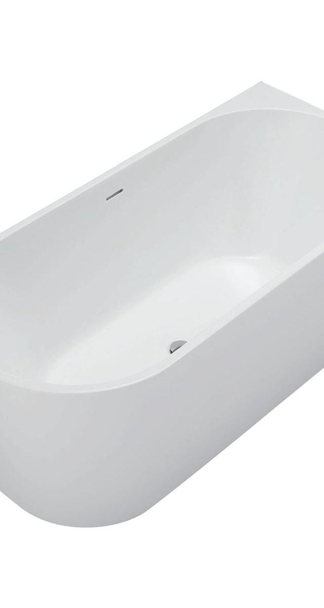 Isabella Left-Hand Acrylic Corner Bath with Overflow, Gloss White, 1500mm