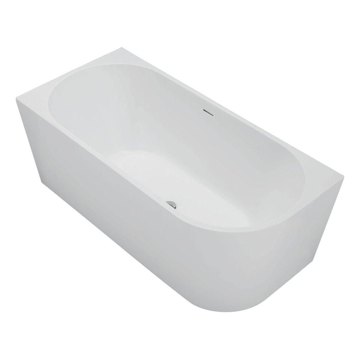 Isabella Right-Hand Acrylic Corner Bath with Overflow, Matte White, 1500mm