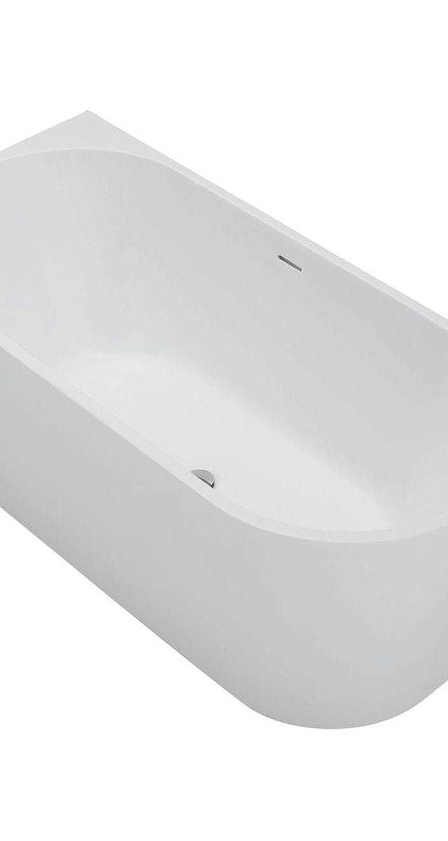 Isabella Right-Hand Acrylic Corner Bath with Overflow, Matte White, 1500mm