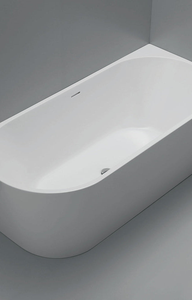 Isabella Left-Hand Acrylic Corner Bath with Overflow, Matte White, 1700mm
