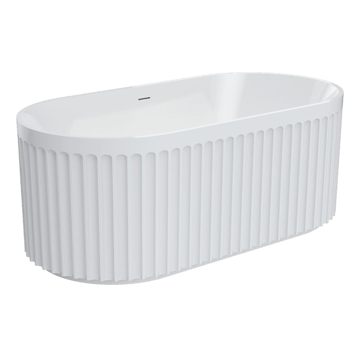 Fienza Eleanor Freestanding Acrylic Bath with Overflow, 1500mm