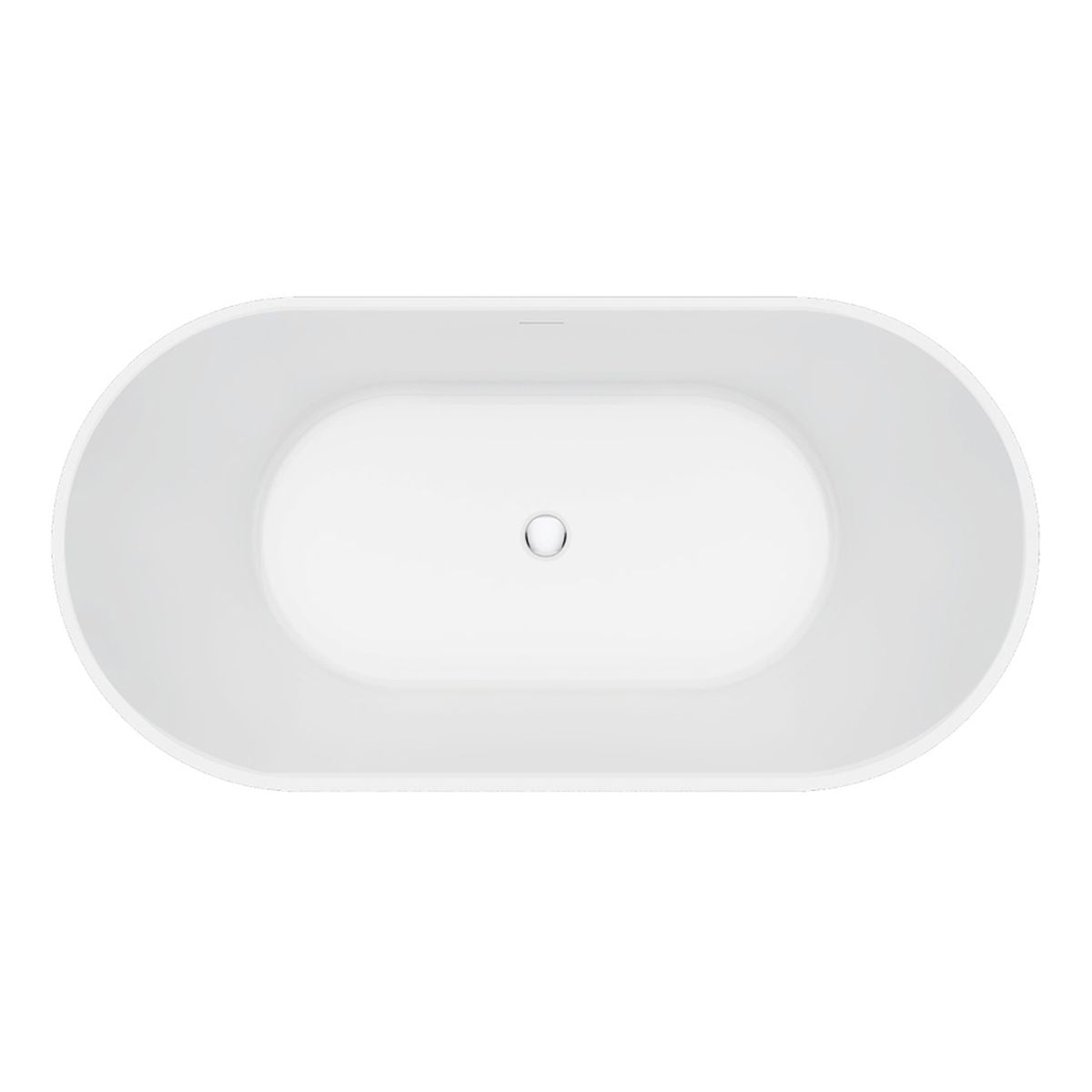 Fienza Eleanor Freestanding Acrylic Bath with Overflow, 1500mm