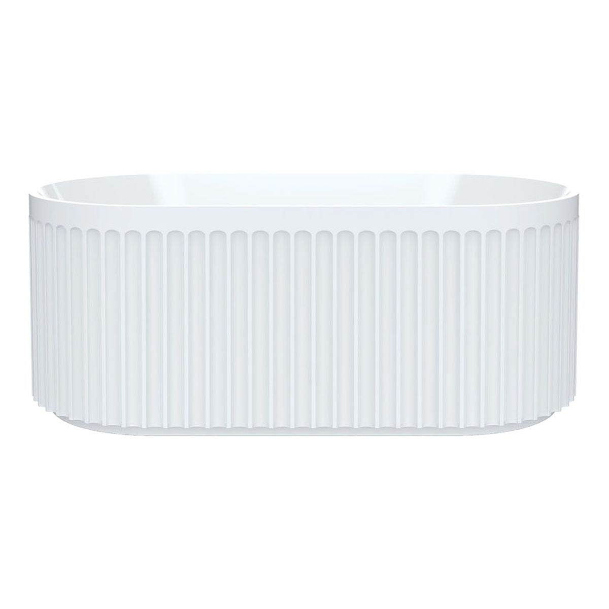 Fienza Eleanor Fluted Freestanding Acrylic Bath, 1500mm