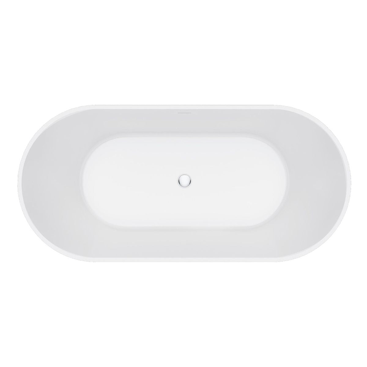 Fienza Eleanor Freestanding Acrylic Bath with Overflow, 1700mm