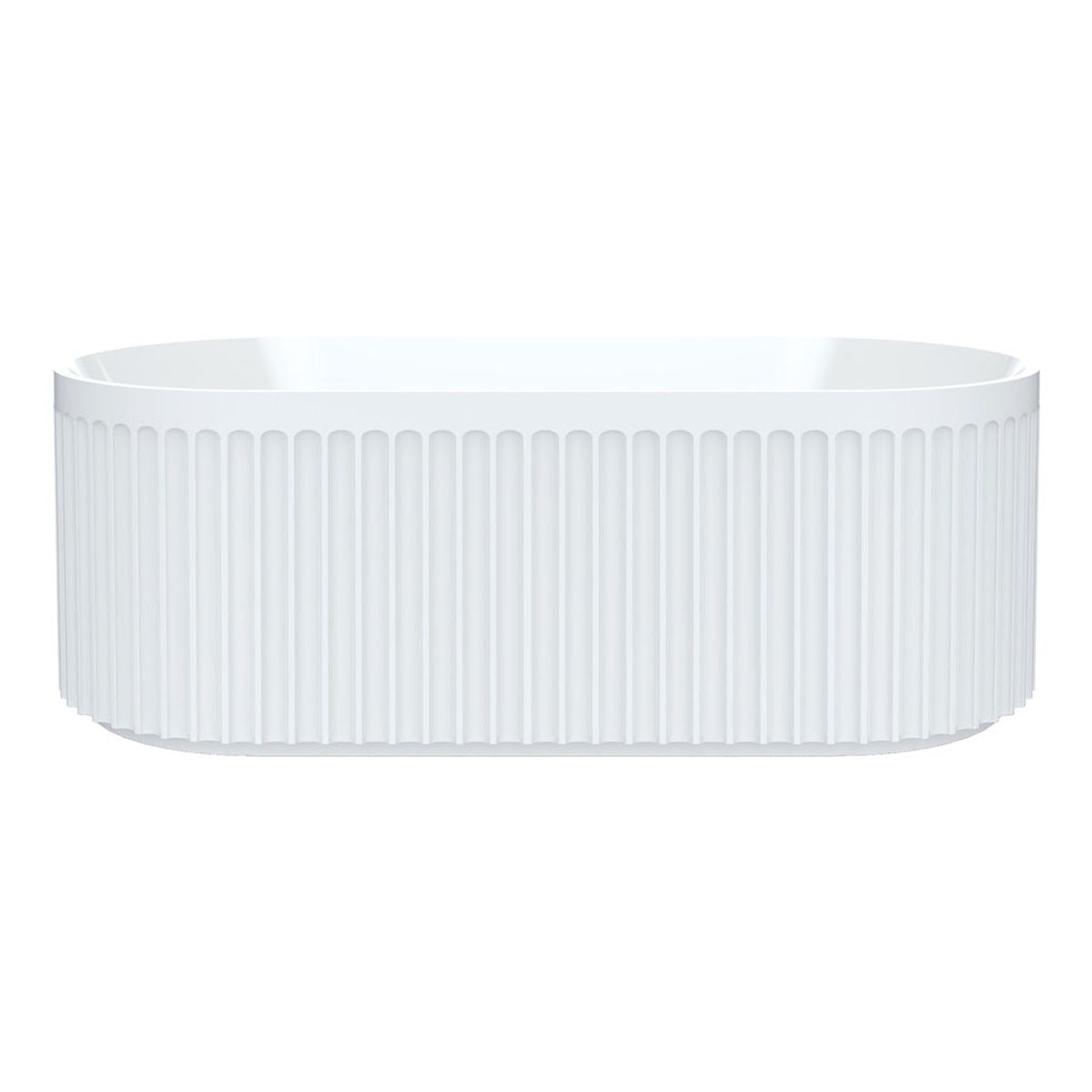 Fienza Eleanor Fluted Freestanding Acrylic Bath, 1700mm