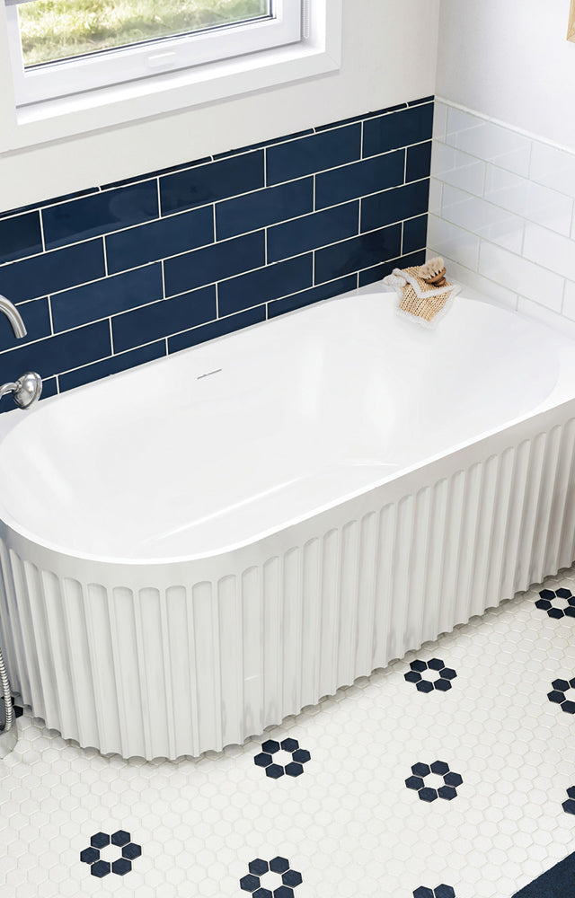 Fienza Eleanor Left-Hand Corner Acrylic Bath with Overflow, 1500mm