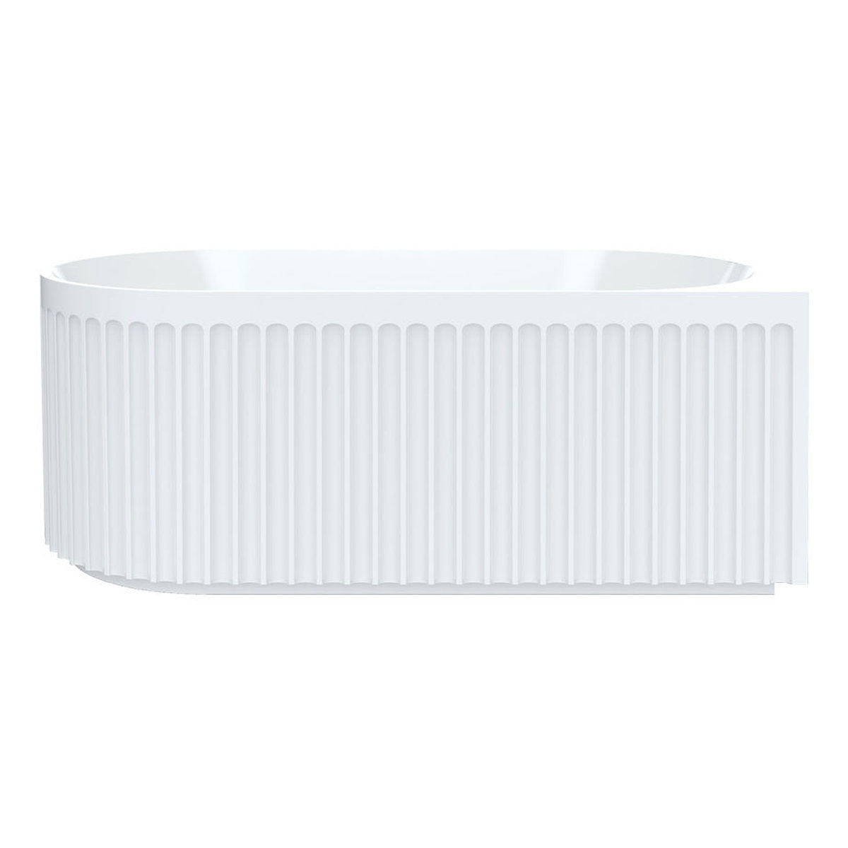 Fienza Eleanor Fluted Left-Hand Acrylic Corner Bath, 1500mm