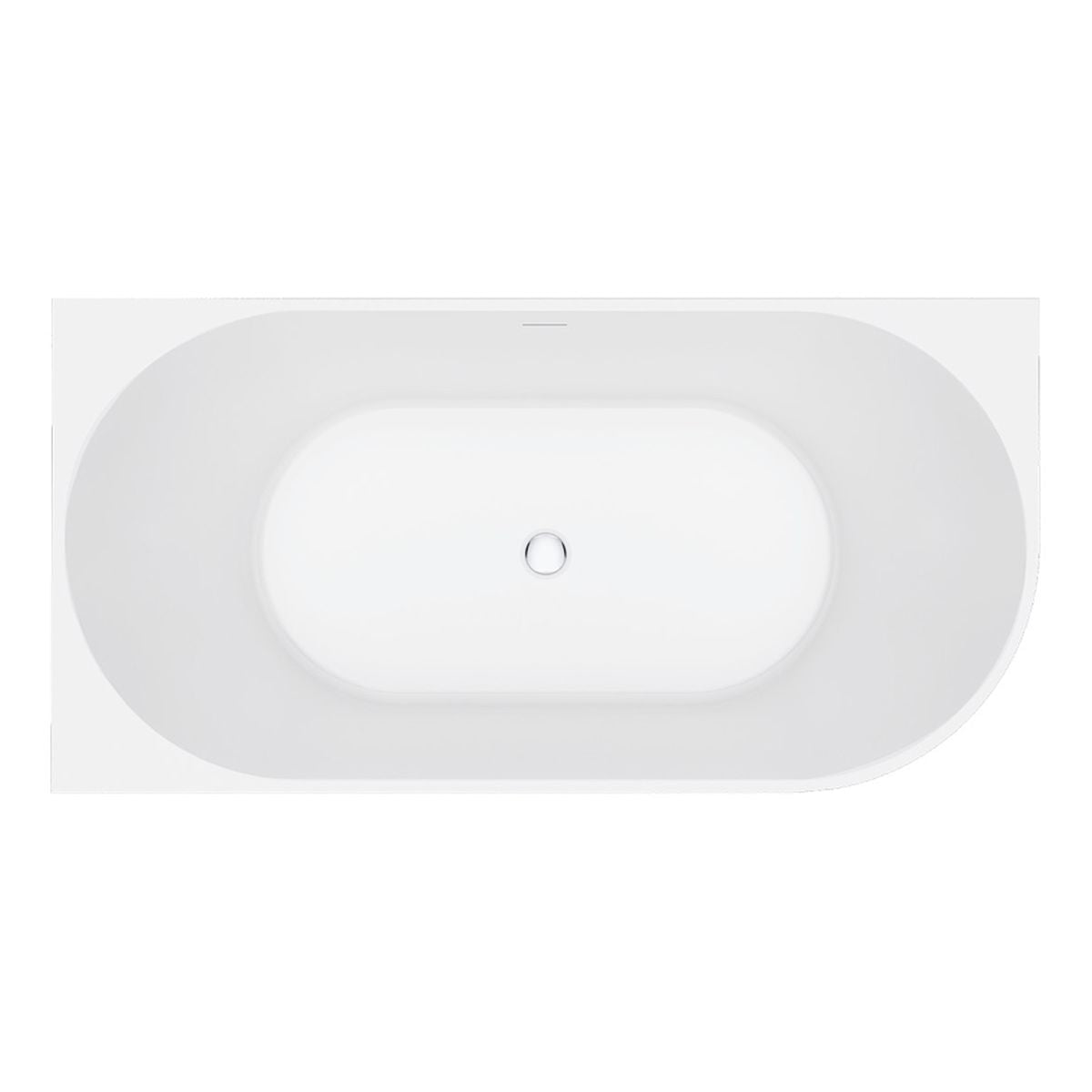 Fienza Eleanor Right-Hand Corner Acrylic Bath with Overflow, 1500mm