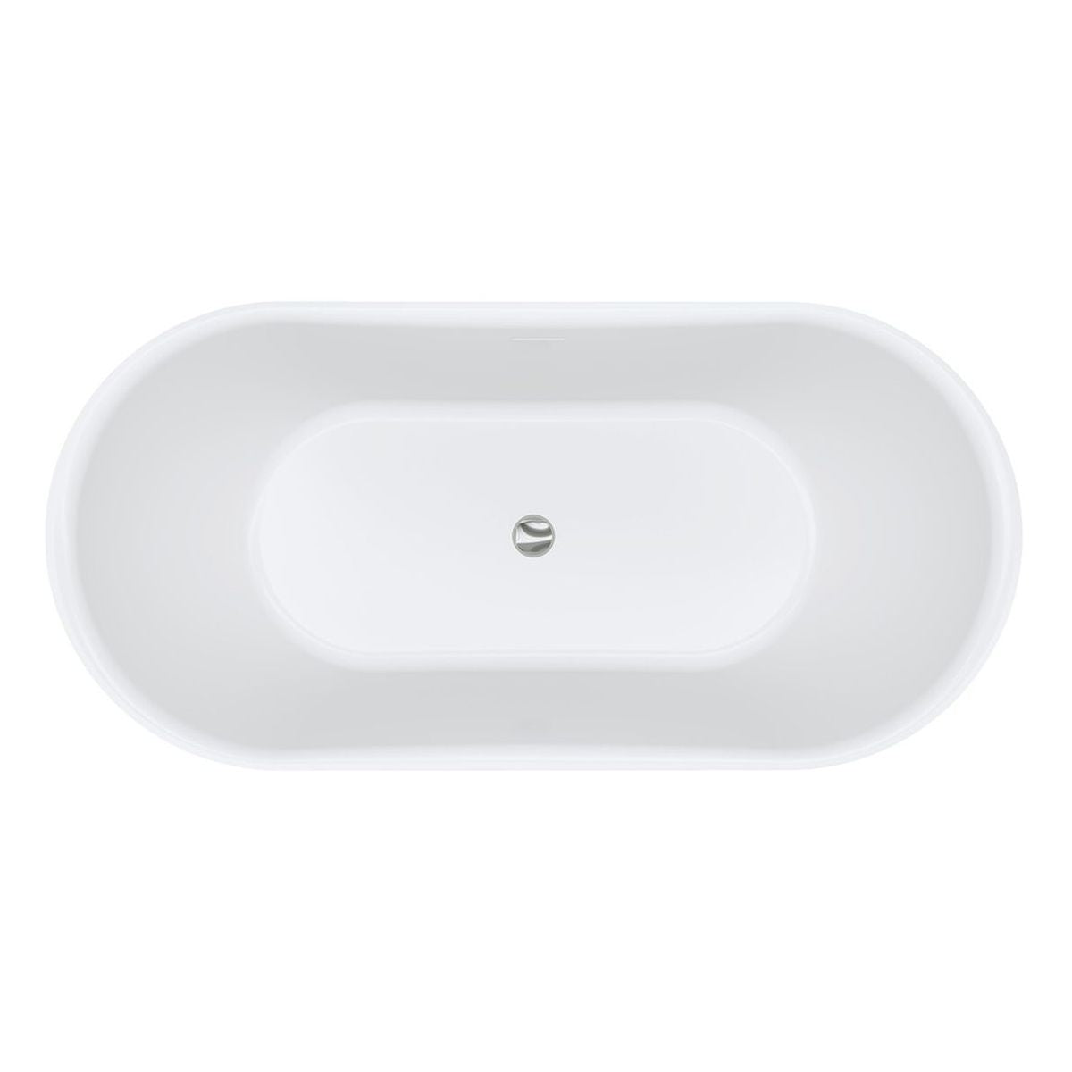 Windsor Freestanding Acrylic Bath with Overflow, 1500mm, Gloss White