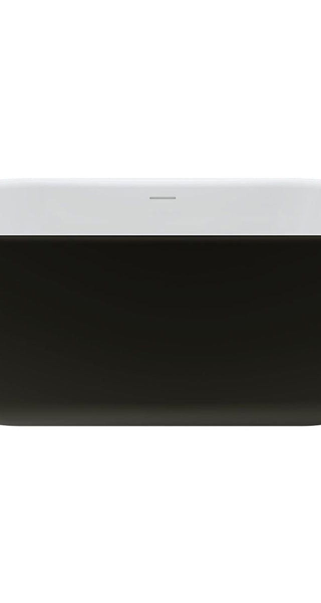 Windsor Freestanding Acrylic Bath with Overflow, 1500mm, Matte Black