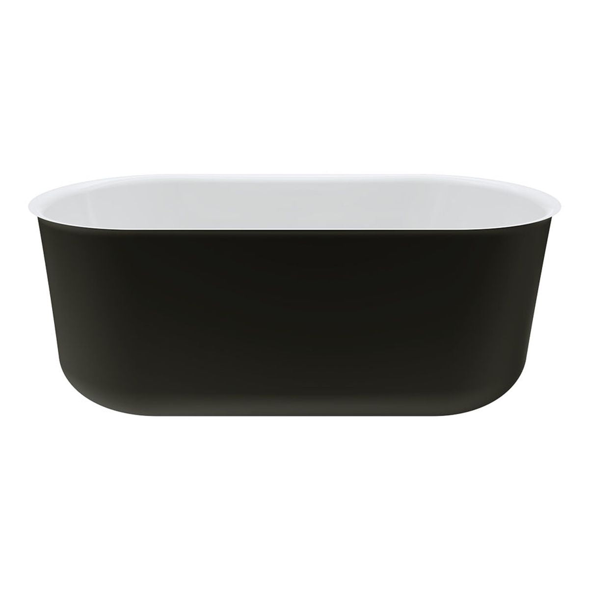 Fienza Windsor Freestanding Acrylic Bath, 1500mm, Matte Black