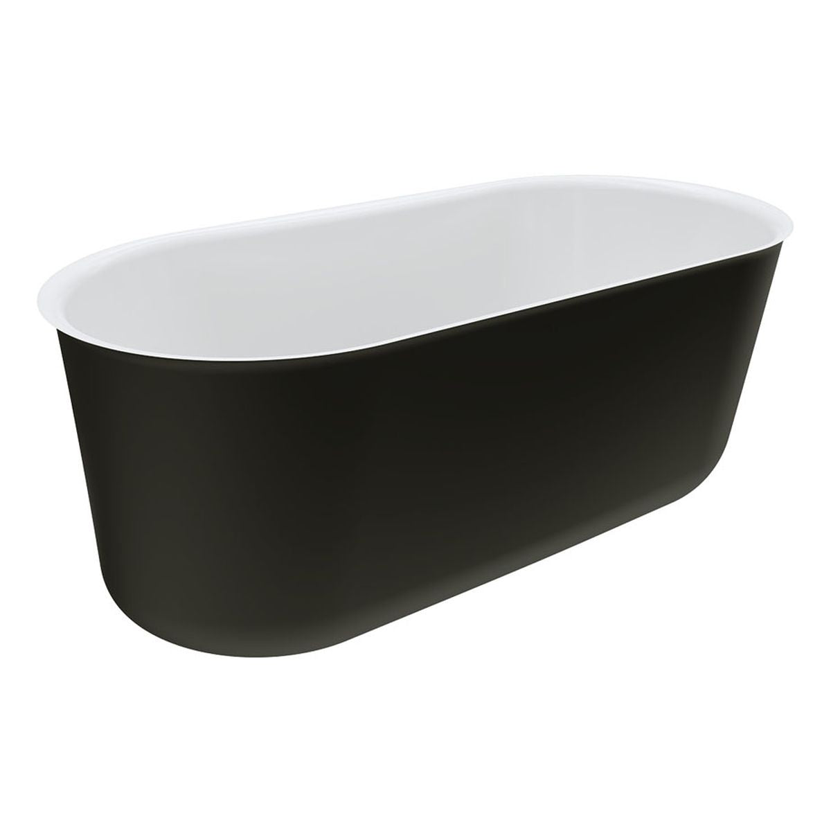 Fienza Windsor Freestanding Acrylic Bath, 1500mm, Matte Black
