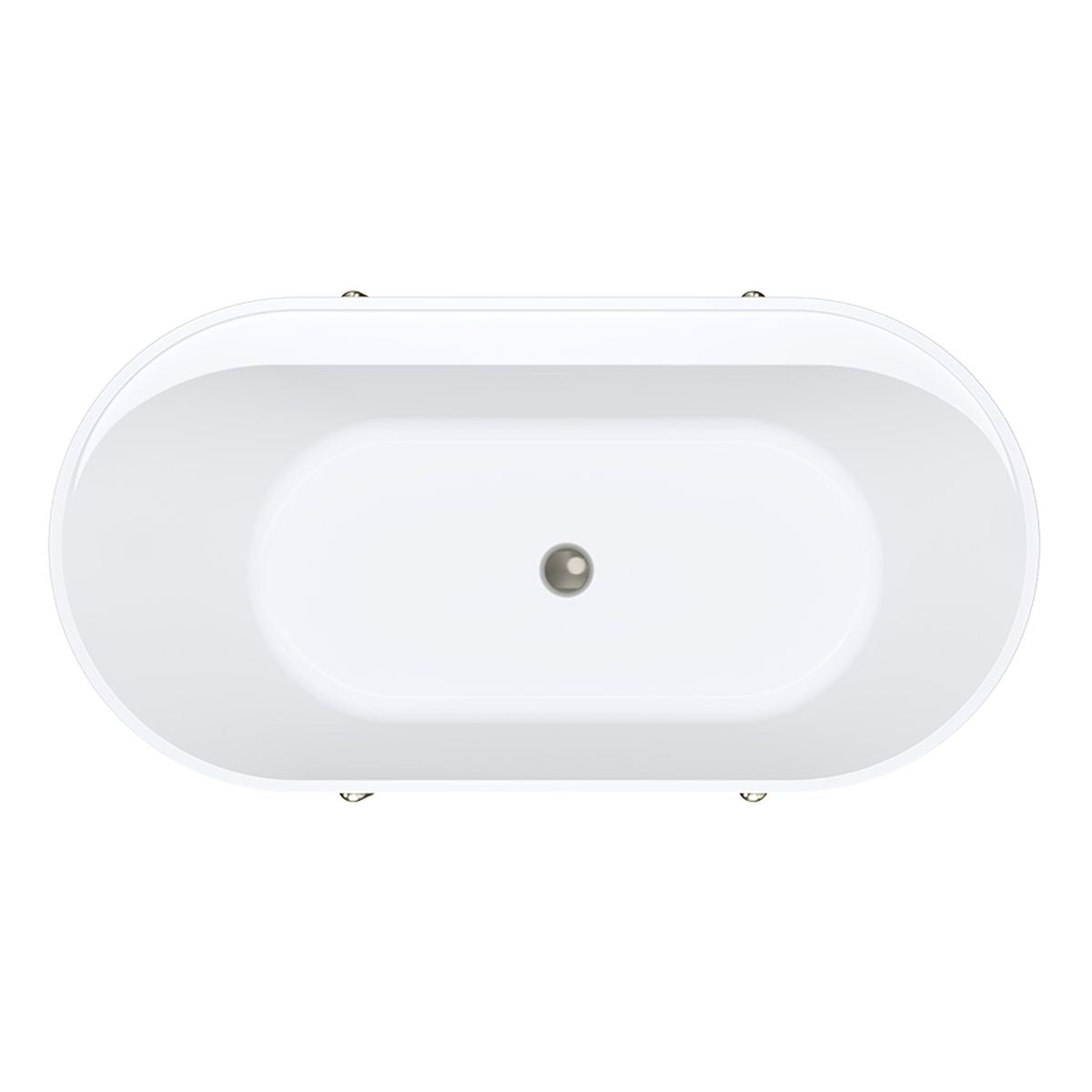 Fienza Aluca Freestanding Bath, 1500mm Matte Olive with Brushed Nickel Legs with Overflow