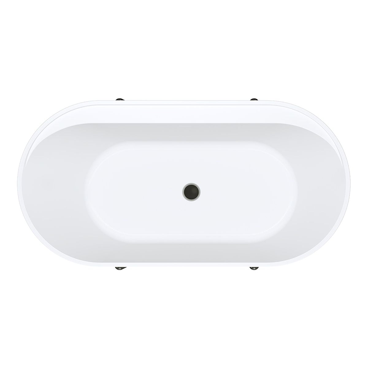 Fienza Aluca Freestanding Bath, 1500mm Matte Khaki with Matte Black Legs with Overflow