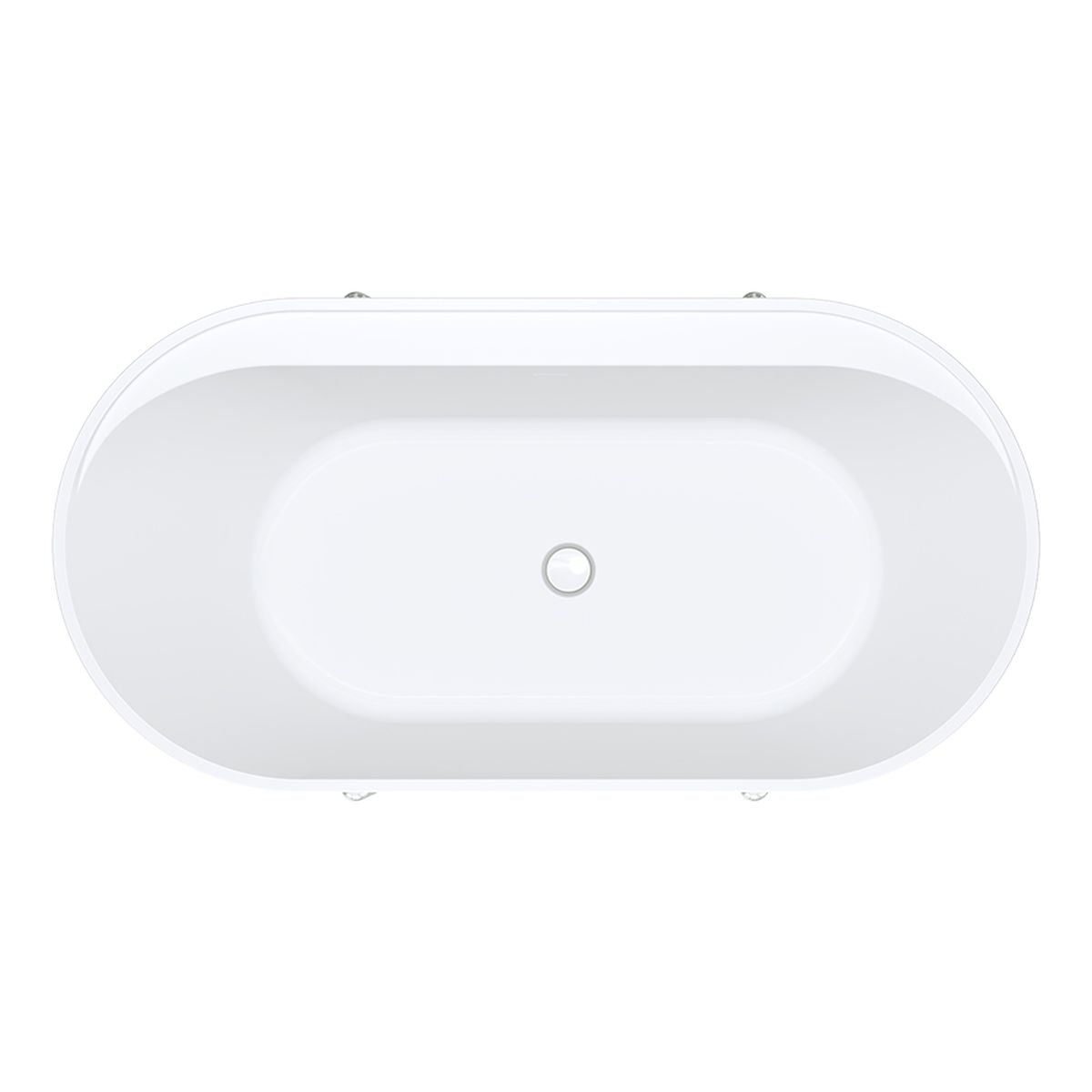 Fienza Aluca Freestanding Bath, 1500mm Matte Khaki with Chrome Legs with Overflow