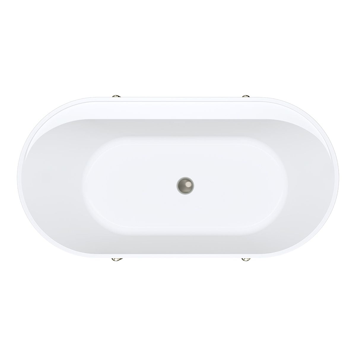 Fienza Aluca Freestanding Bath, 1500mm Matte Rouge with Brushed Nickel Legs with Overflow