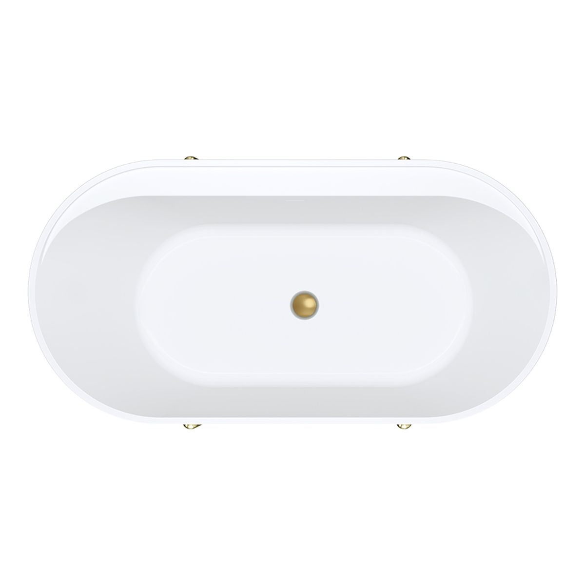 Fienza Aluca Freestanding Bath, 1500mm Matte Rouge with Urban Brass Legs with Overflow