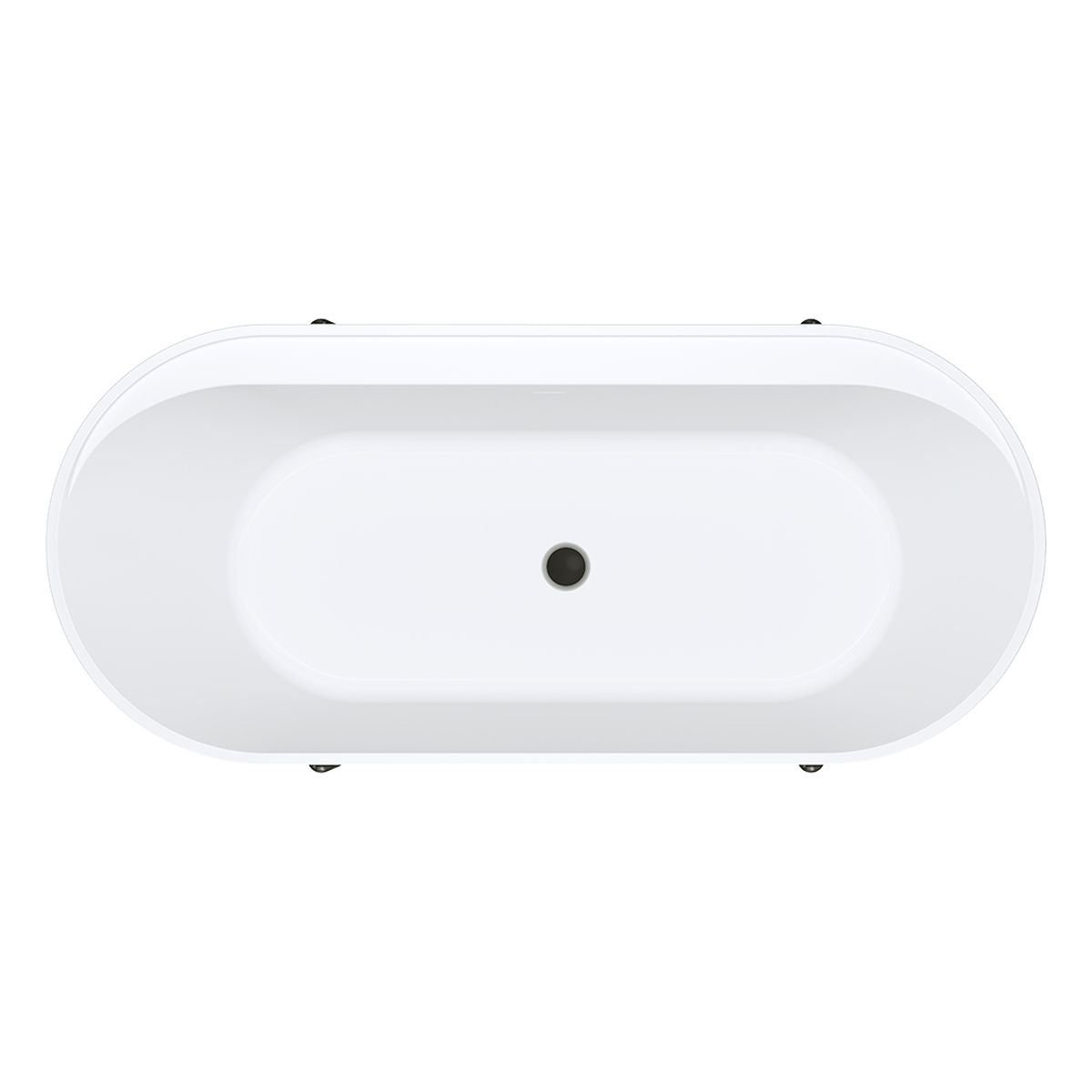 Fienza Aluca Freestanding Bath, 1700mm Matte Rouge with Matte Black Legs with Overflow