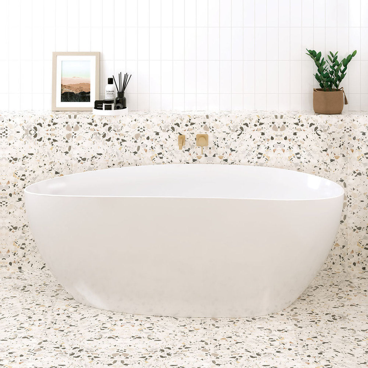 Fienza Dayo Freestanding Acrylic Bath, 1700mm