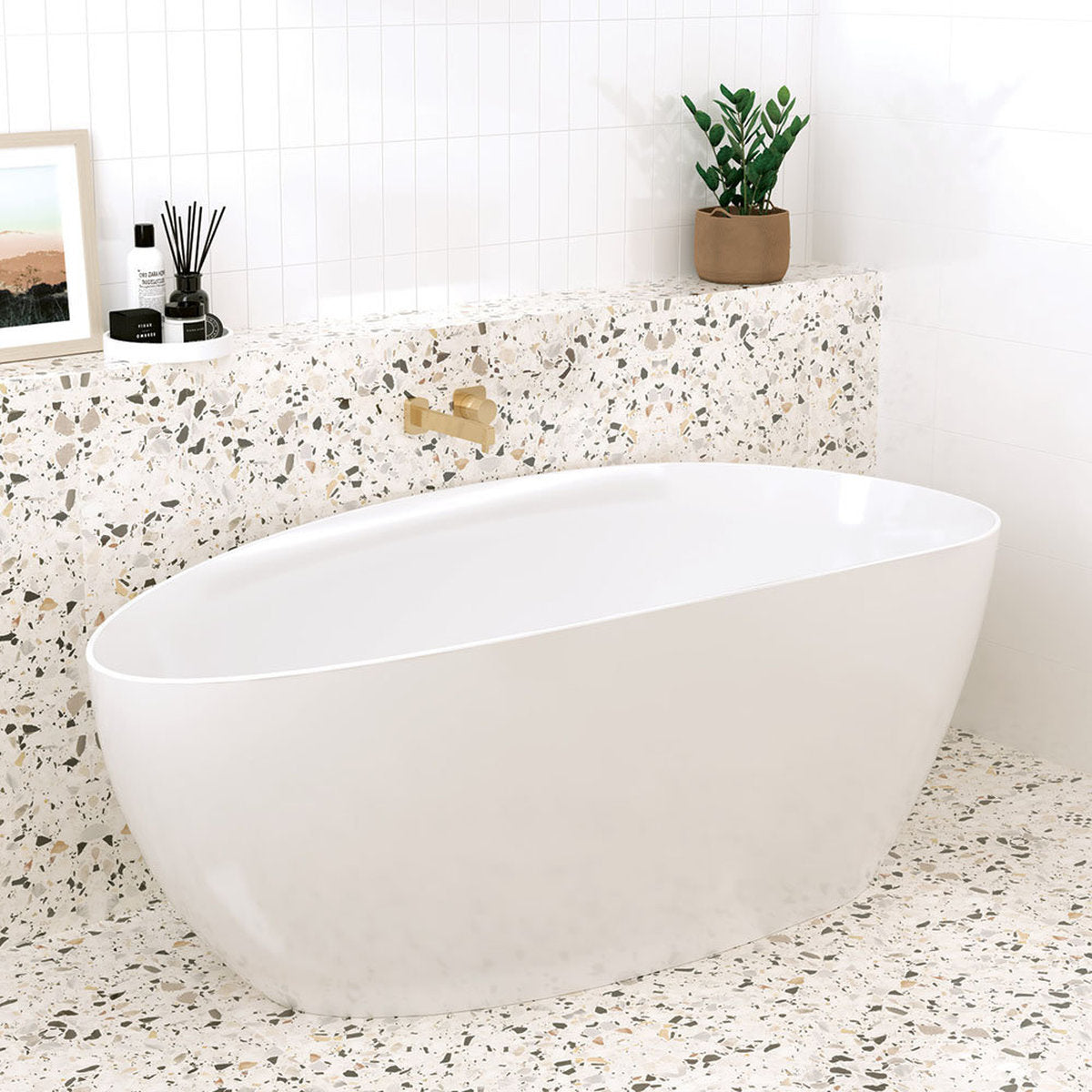 Fienza Dayo Freestanding Acrylic Bath, 1700mm