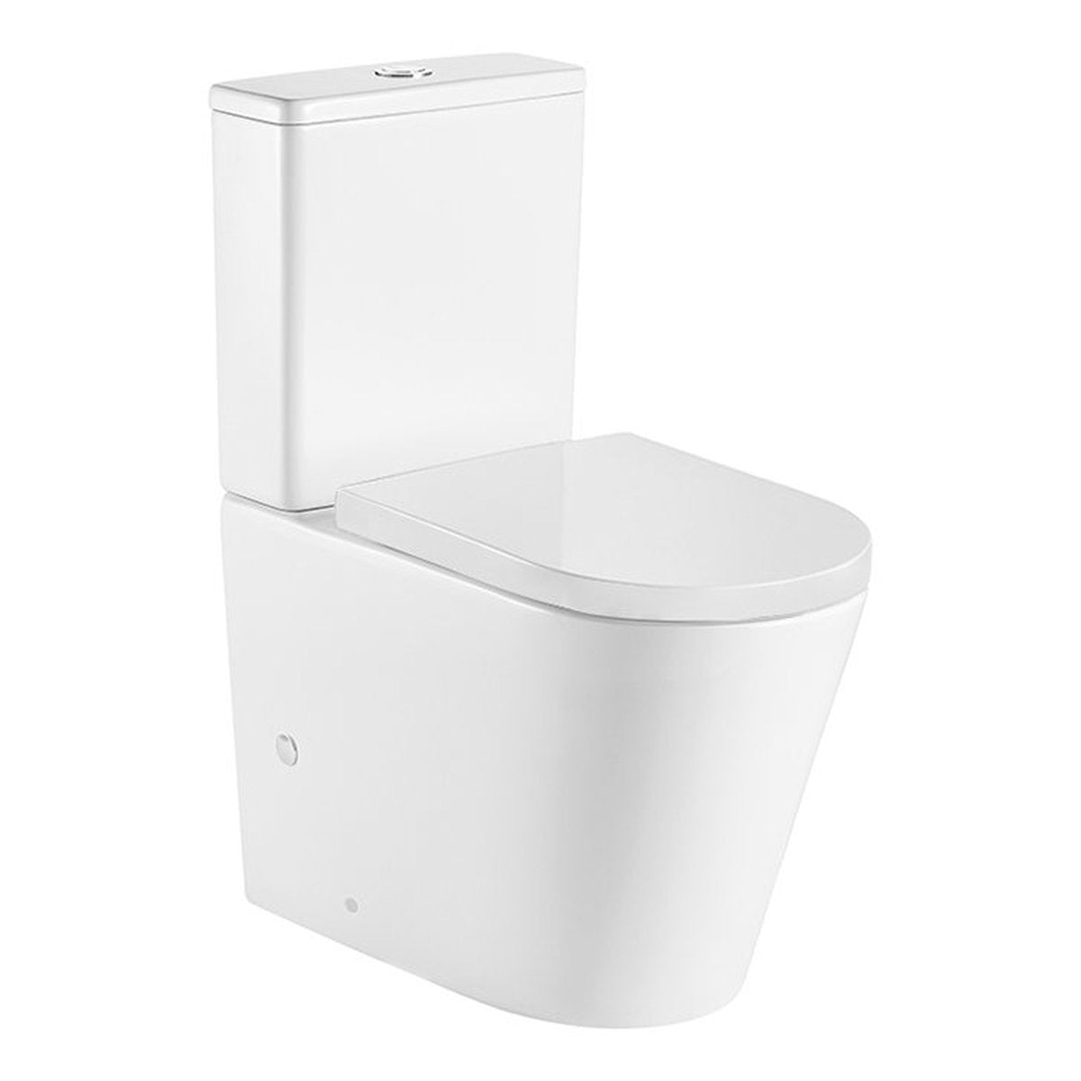 Fino WhisperFlush Gloss White Close Coupled Back to Wall Toilet Suite with Thick Seat