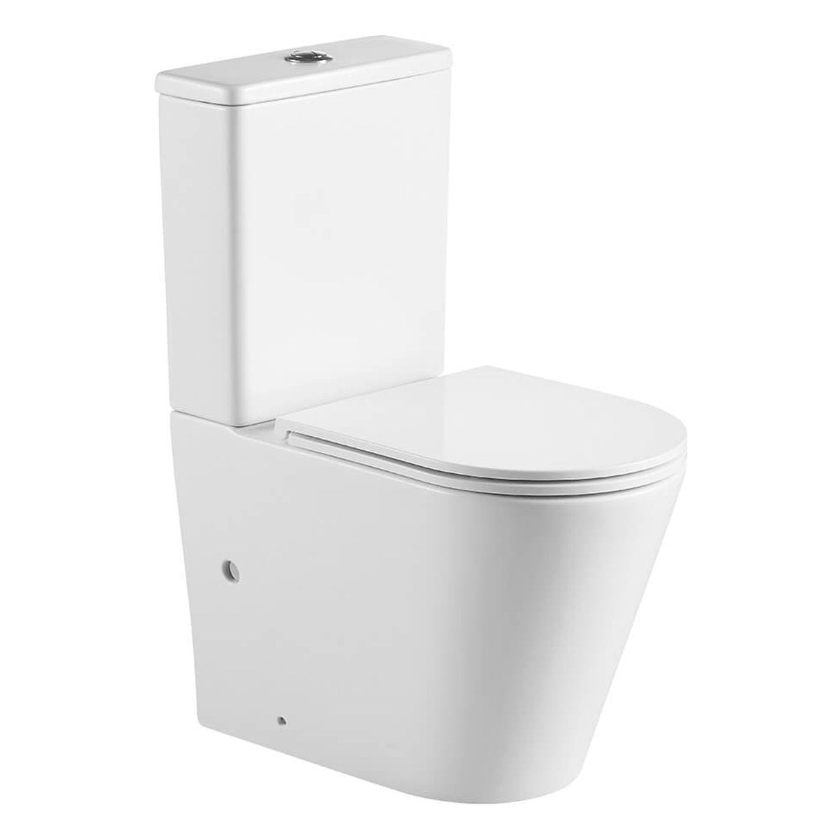 Fino WhisperFlush Matte White Close Coupled Back to Wall Toilet Suite with Thin Seat